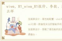 vivo，X1_vivo_X1报价、参数、图片、怎么样