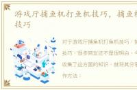 游戏厅捕鱼机打鱼机技巧，捕鱼机打鱼机技巧