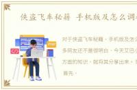 侠盗飞车秘籍 手机版及怎么调秘籍