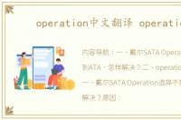 operation中文翻译 operation