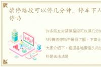 禁停路段可以停几分钟，停车下人5秒算违停吗