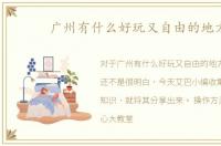 广州有什么好玩又自由的地方