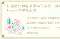 轻度的肝功能异常如何治疗，肝功能异常对人体有哪些危害