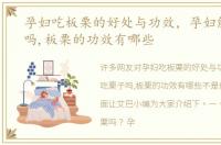 孕妇吃板栗的好处与功效，孕妇能吃栗子吗,板栗的功效有哪些