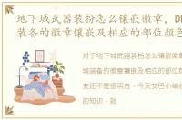 地下城武器装扮怎么镶嵌徽章，DNF地下城装备的徽章镶嵌及相应的部位颜色