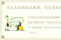 信息系统的组成教案，信息系统的组成