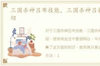 三国杀神吕布技能，三国杀神吕蒙技能介绍