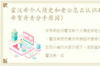 霍汶希个人情史和老公怎么认识的（霍汶希贺丹青分手原因）