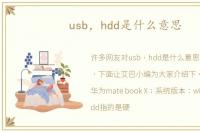 usb，hdd是什么意思