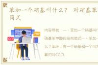 苯加一个硝基叫什么？ 对硝基苯甲酸结构简式