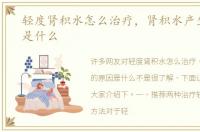 轻度肾积水怎么治疗，肾积水产生的原因是什么