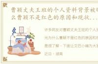 曹颖丈夫王班的个人资料背景被曝光为什么曹颖不是红色的原因和现状暴露在