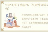 任静是得了癌症吗（任静宫颈晚期是真的吗）
