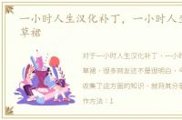 一小时人生汉化补丁，一小时人生如何做草裙