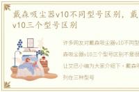 戴森吸尘器v10不同型号区别，戴森吸尘器v10三个型号区别