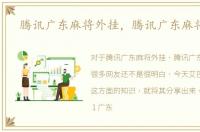 腾讯广东麻将外挂，腾讯广东麻将技巧