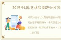 2019年LOL英雄联盟S9如何装卸