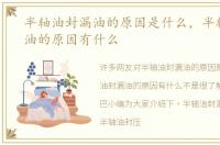 半轴油封漏油的原因是什么，半轴油封漏油的原因有什么
