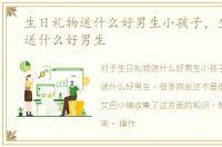 生日礼物送什么好男生小孩子，生日礼物送什么好男生