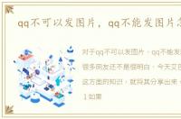 qq不可以发图片，qq不能发图片怎么办
