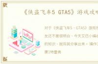 《侠盗飞车5 GTA5》游戏攻略