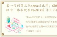 第一代到第三代cdma对比图，CDMA时代的机卡一体和现在的eSIM有什么不同吗?