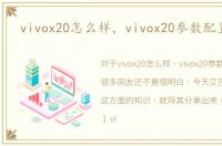 vivox20怎么样，vivox20参数配置分析