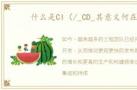 什么是CI（/_CD_其意义何在）