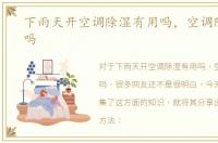 下雨天开空调除湿有用吗，空调除湿有用吗