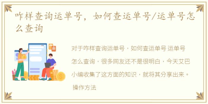 咋样查询运单号，如何查运单号/运单号怎么查询