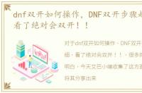 dnf双开如何操作，DNF双开步骤超级详细，看了绝对会双开！！