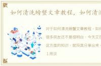如何清洗螃蟹文章教程，如何清洗螃蟹
