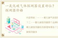 一氧化碳气体探测器设置部位？ 一氧化碳探测器价格