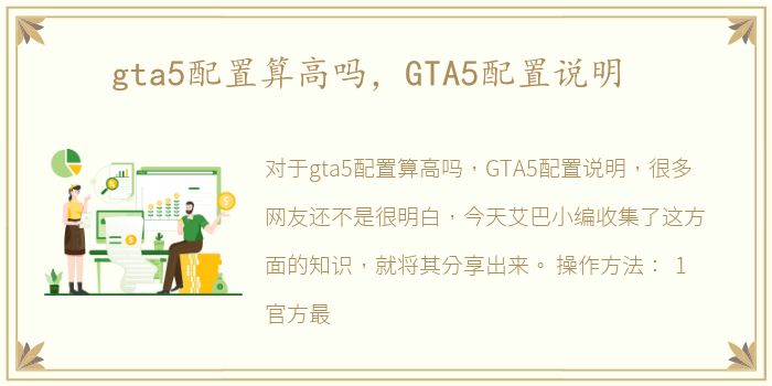 gta5配置算高吗，GTA5配置说明