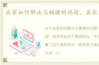 在家如何解决马桶堵的问题，其实只需4招