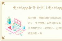 爱e付app软件介绍（爱e付app）