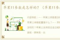 苹果11参数是怎样的？（苹果11参数配置）