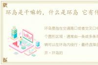 环岛是干嘛的，什么是环岛 它有什么作用