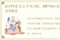 dnf95套怎么升级100，DNF95A+套怎么升级成95B套