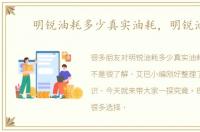 明锐油耗多少真实油耗，明锐油耗