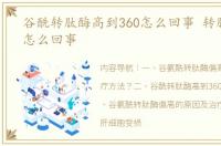 谷酰转肽酶高到360怎么回事 转肽酶高是怎么回事