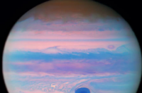 哈勃太空望远镜捕获木星的紫外线图像