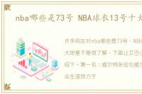 nba哪些是73号 NBA球衣13号十大球星