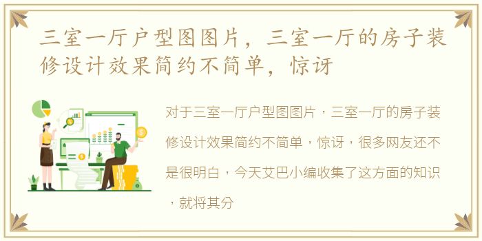 三室一厅户型图图片，三室一厅的房子装修设计效果简约不简单，惊讶