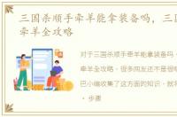 三国杀顺手牵羊能拿装备吗，三国杀顺手牵羊全攻略