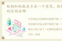 轮辋和轮毂是不是一个意思，轮辋和轮毂的区别在哪