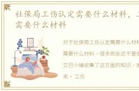 社保局工伤认定需要什么材料，工伤认定需要什么材料