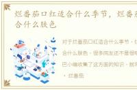 烂番茄口红适合什么季节，烂番茄口红适合什么肤色