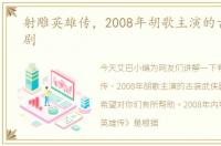 射雕英雄传，2008年胡歌主演的古装武侠剧