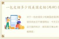 一包皮烟多少钱美国皮烟(两种)价格表